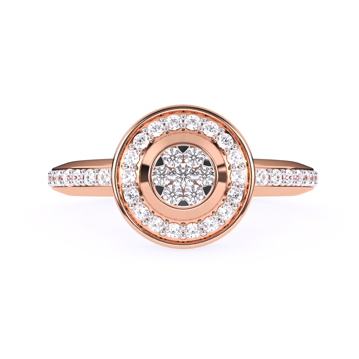 Dazzel Diamond Cluster Fancy Ring